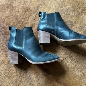 Madewell Black Leather Ankle Booties